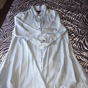 Jean button-down dress